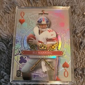 Wild Card Stacked Deck 1/2 Eli Manning Quarterback Trading Card
